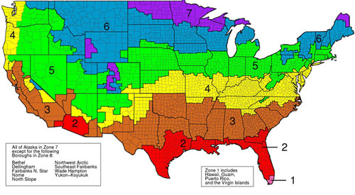 r-value insulation map based on climate in Indiana